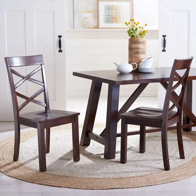 Table à manger rectangulaire marron - 57 L x 36 P x 30 H