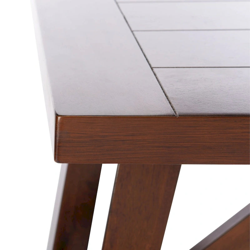 Table à manger rectangulaire marron - 57 L x 36 P x 30 H